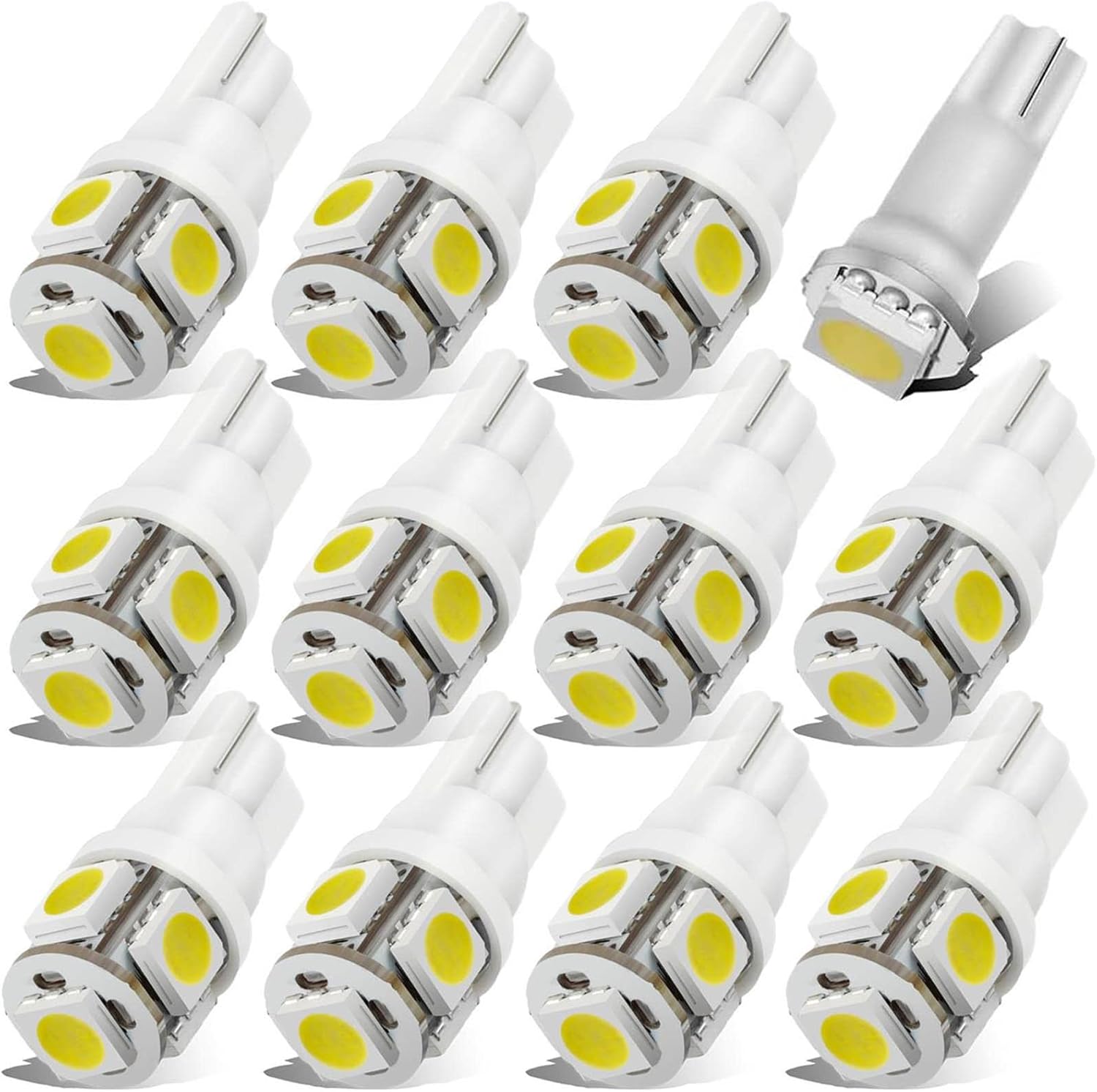 Partsam paquete de 12 luces LED para Acura 2004-2008 mapadomoespejoguanteracajaplaca, focos LED, Blanco
