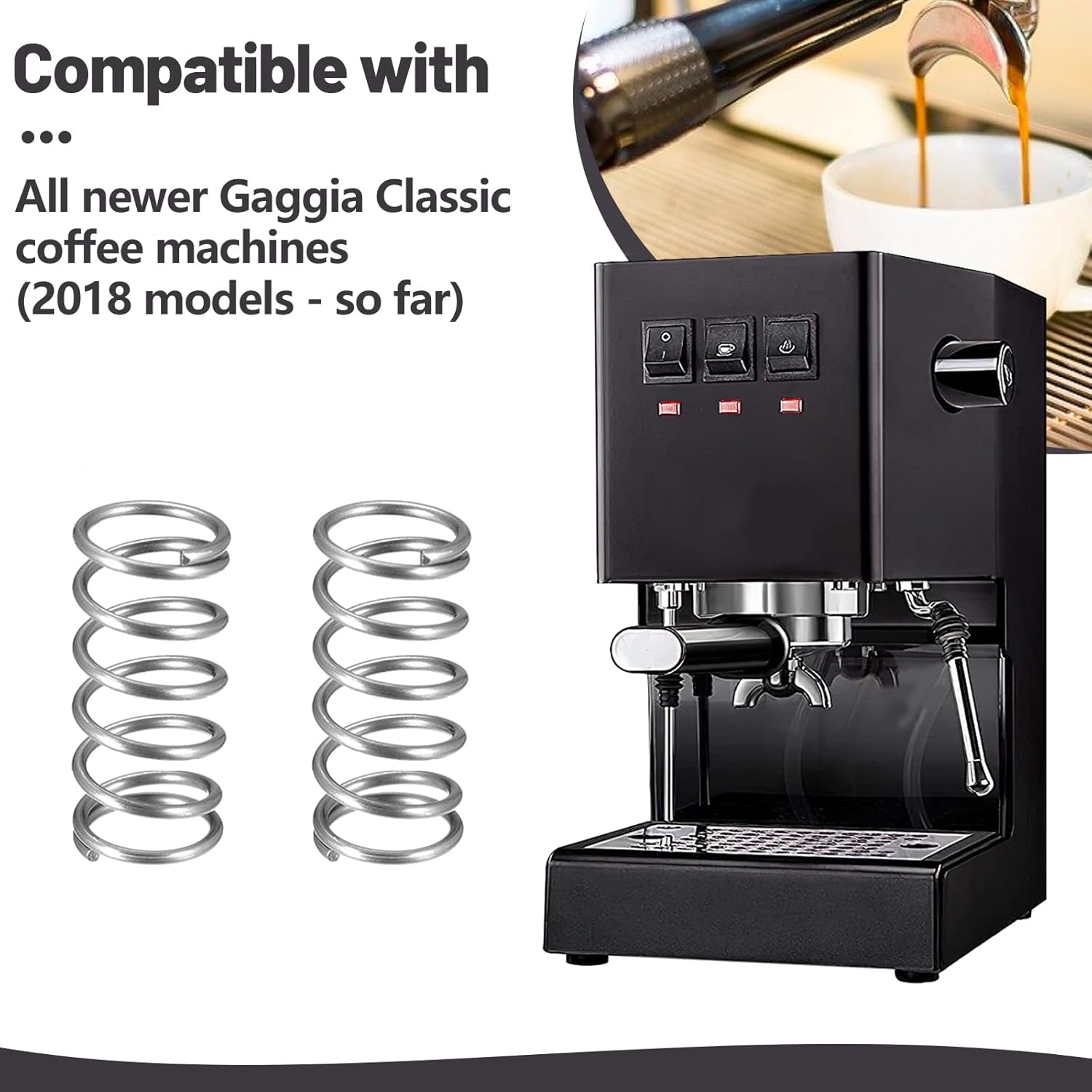 Máquina de café expreso compatible con Gaggia Classic 9 Bar Opv Coffee Machine Kits para Gaggia Classic Pro Opv Mod Springs Piezas Accesorios de