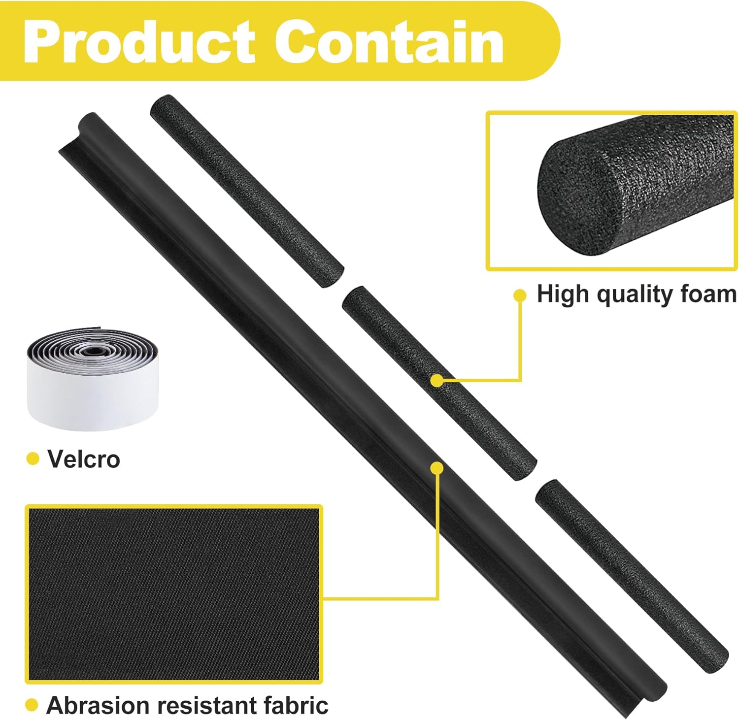 HomeProtect Tope para debajo de la puerta de 30 a 36 pulgadas, burlete con adhesivo fuerte, mantiene el aire frío, bloquea el sonido, la luz, el
