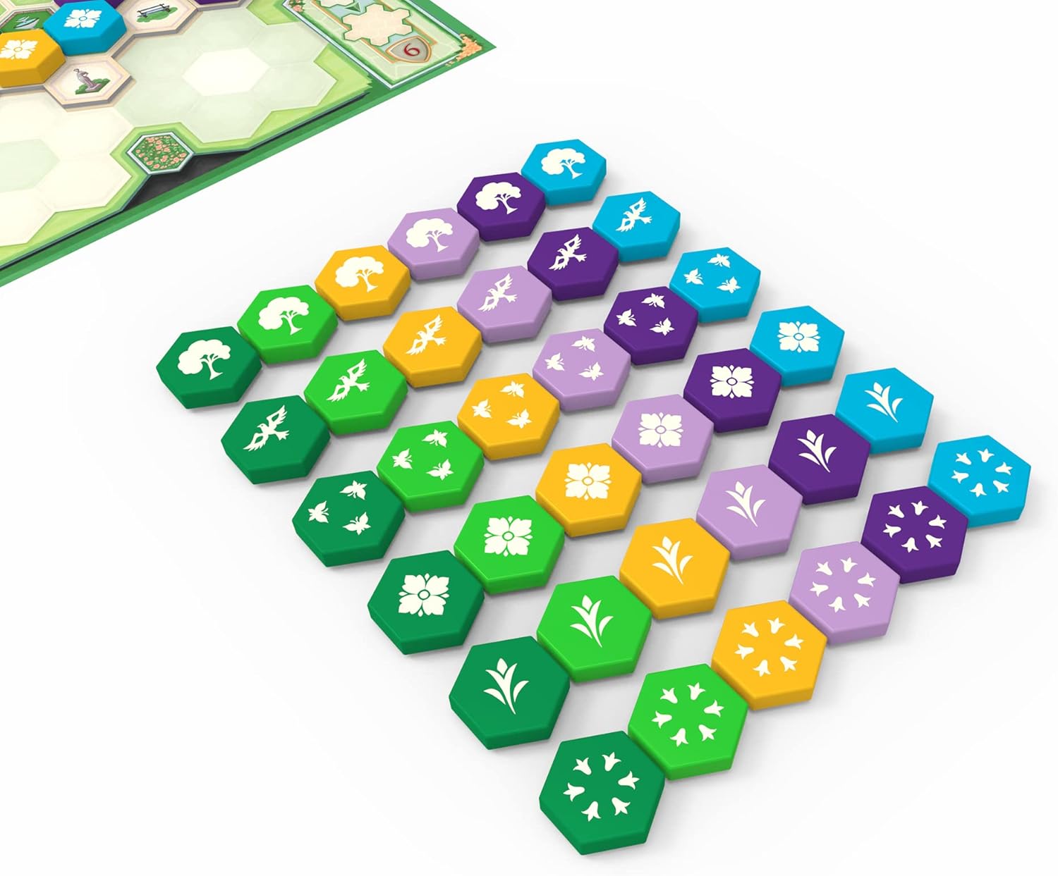 Azul Queen’s Garden – Juego de mesa – Crea un paraíso real! Juego de estrategia de colocación de mosaico para niños y adultos, mayores de 10 años,
