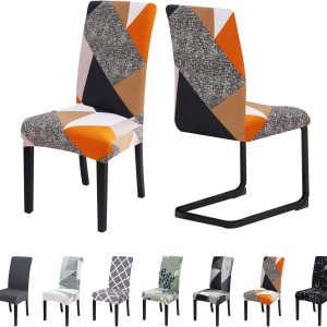 FIGOOO Fundas para sillas de comedor (juego de 6 fundas elásticas para sillas de comedor de elastano, fundas para sillas de cocina, extraíbles y FIGOOO Fundas para sillas de comedor (juego de 6 fundas elásticas para sillas de comedor de elastano, fundas para sillas de cocina, extraíbles y