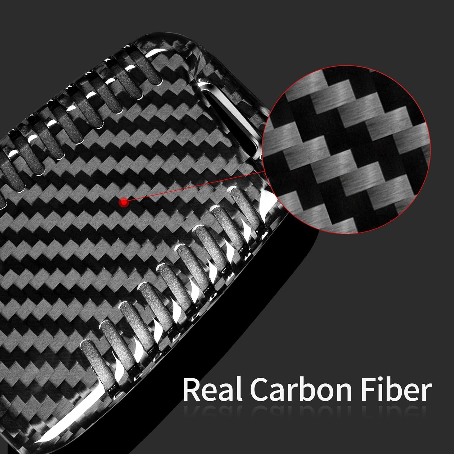 Funda para llavero VW Atlas, funda de fibra de carbono real para Volkswagen con llavero, protector de llavero para Tiguan (2022-2024) para Atlas