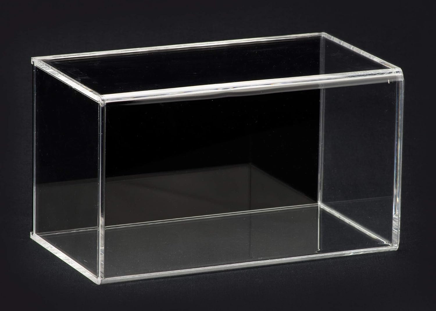 Better Display Cases Vitrina de acrílico versátil con soporte de pared horizontal trasero negro 5.5 “x 5.5” x 9.5 pulgadas (A016-BB-HWM)