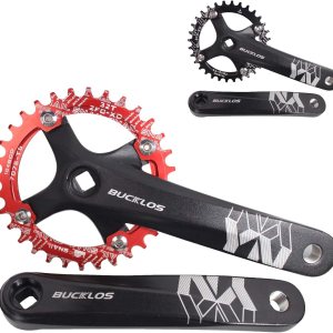 BUCKLOS MTB – Grüeta cuadrada cónica de 6.693in, 104 BCD de montaña estrecho de dientes anchos 323436384042T, plato redondo y ovalado de una sola BUCKLOS MTB – Grüeta cuadrada cónica de 6.693in, 104 BCD de montaña estrecho de dientes anchos 323436384042T, plato redondo y ovalado de una sola