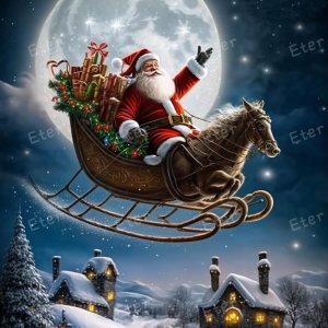 Kits de pintura de diamantes, kit de pintura de diamantes de trineo de Papá Noel, manualidades de pared pintadas de Navidad, decoración de Kits de pintura de diamantes, kit de pintura de diamantes de trineo de Papá Noel, manualidades de pared pintadas de Navidad, decoración de