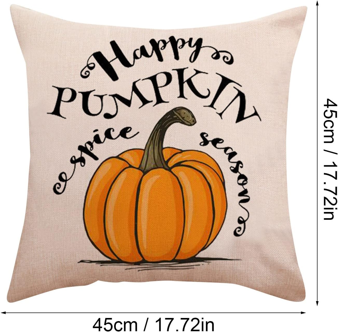 Fundas de almohada de Halloween, fundas de almohada de otoño, decoraciones de otoño de 18 x 18 pulgadas, serie de calabazas de Halloween, decoración
