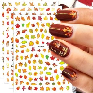 JMEOWIO 10 Sheets Fall Autumn Nail Art Stickers Decals Self-Adhesive Pegatinas Uñas Pumpkin Maple Leaf Thanksgiving Nail Supplies Nail Art Design JMEOWIO 10 Sheets Fall Autumn Nail Art Stickers Decals Self-Adhesive Pegatinas Uñas Pumpkin Maple Leaf Thanksgiving Nail Supplies Nail Art Design