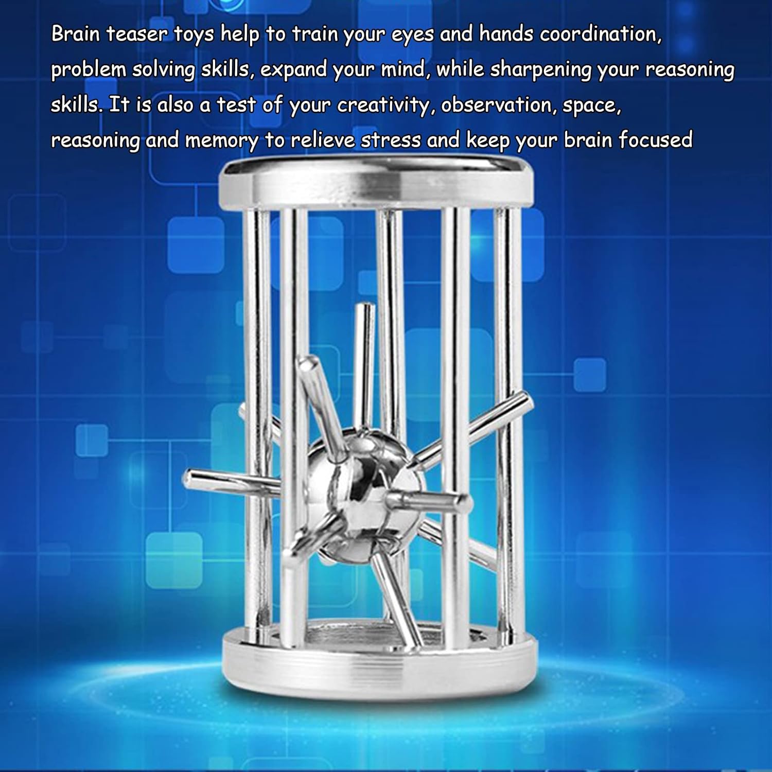 15 rompecabezas de alambre de metal para el cerebro, juguete de desbloqueo de prueba de inteligencia mental, juego de rompecabezas de desafío