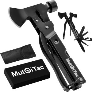 Martillo de hacha multiherramienta para campamento, equipo de supervivencia 16 en 1 con cuchillo, alicates, sierra, destornillador, abrebotellas, Martillo de hacha multiherramienta para campamento, equipo de supervivencia 16 en 1 con cuchillo, alicates, sierra, destornillador, abrebotellas,