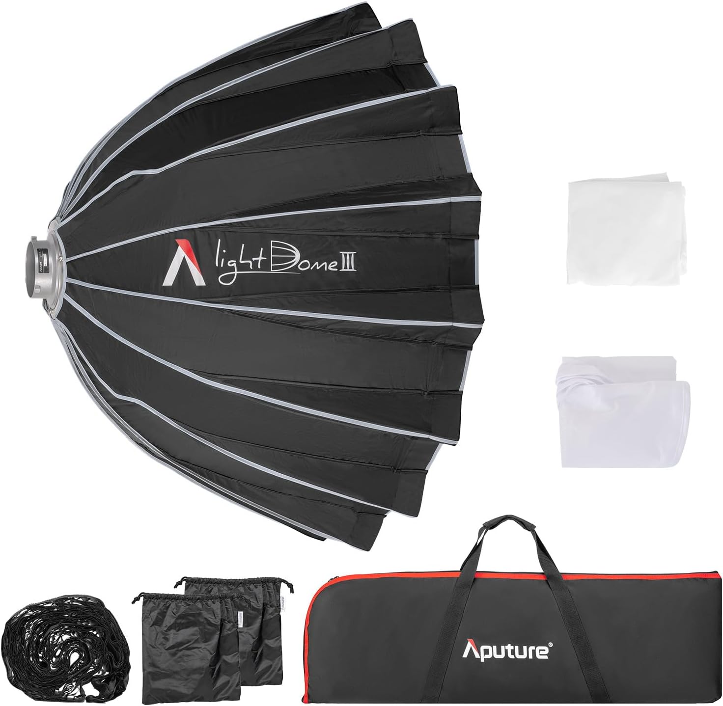 Aputure Light Dome III – Caja de luz circular de plegado rápido de 3 pies (35.4 in), caja de luz circular Bowens Mount con plegado rápido, diseño de