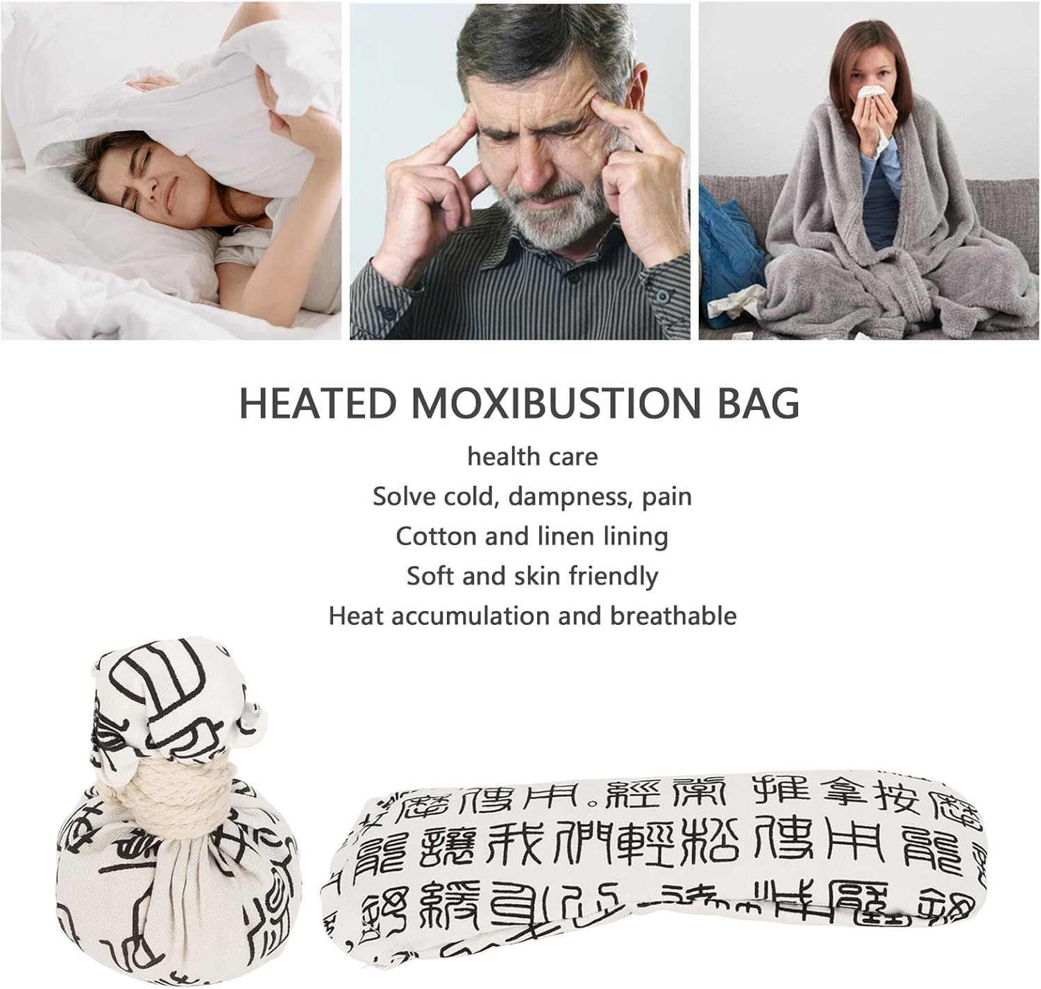 AMONIDA Bola de calefacción de ajenjo, masaje de ajenjo, bola de salud, alivio de molestias, moxibustión para cintura