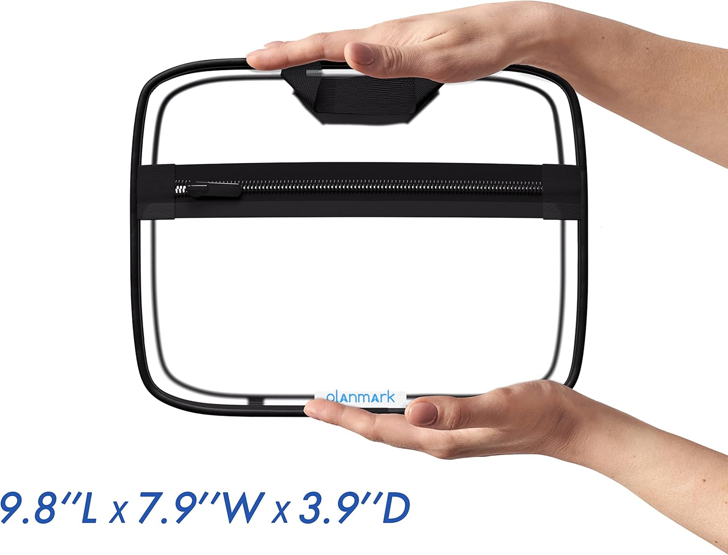 Bolsa de aseo aprobada por la TSA – Bolsa de cosméticos de viaje transparente 311 con asa – Bolsa de aseo transparente – Bolsa de maquillaje de PVC