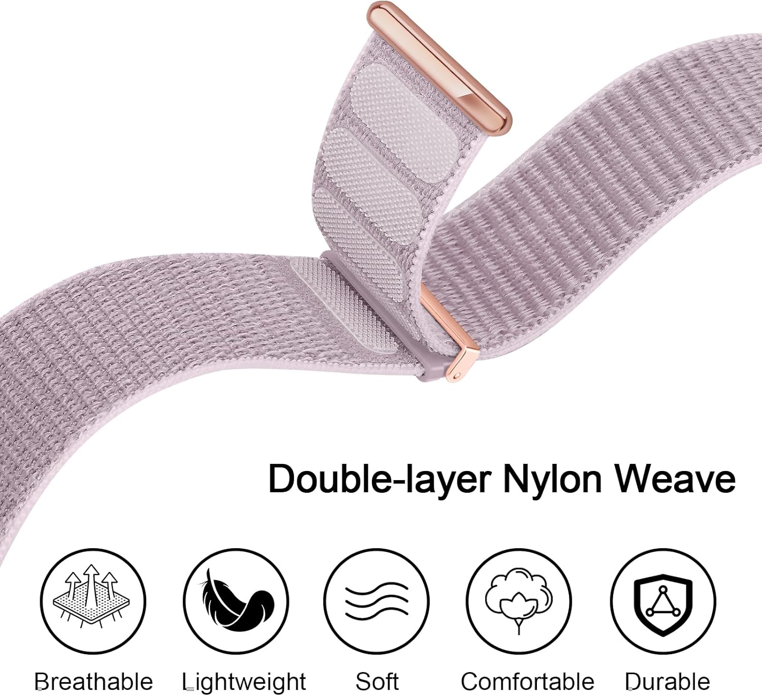 OHOTLOVE Correa de nailon compatible con Apple Watch Band de 1.496 pulgadas, 1.575 pulgadas, 1.614 pulgadas, 1.654 pulgadas, 1.732 pulgadas, 1.772