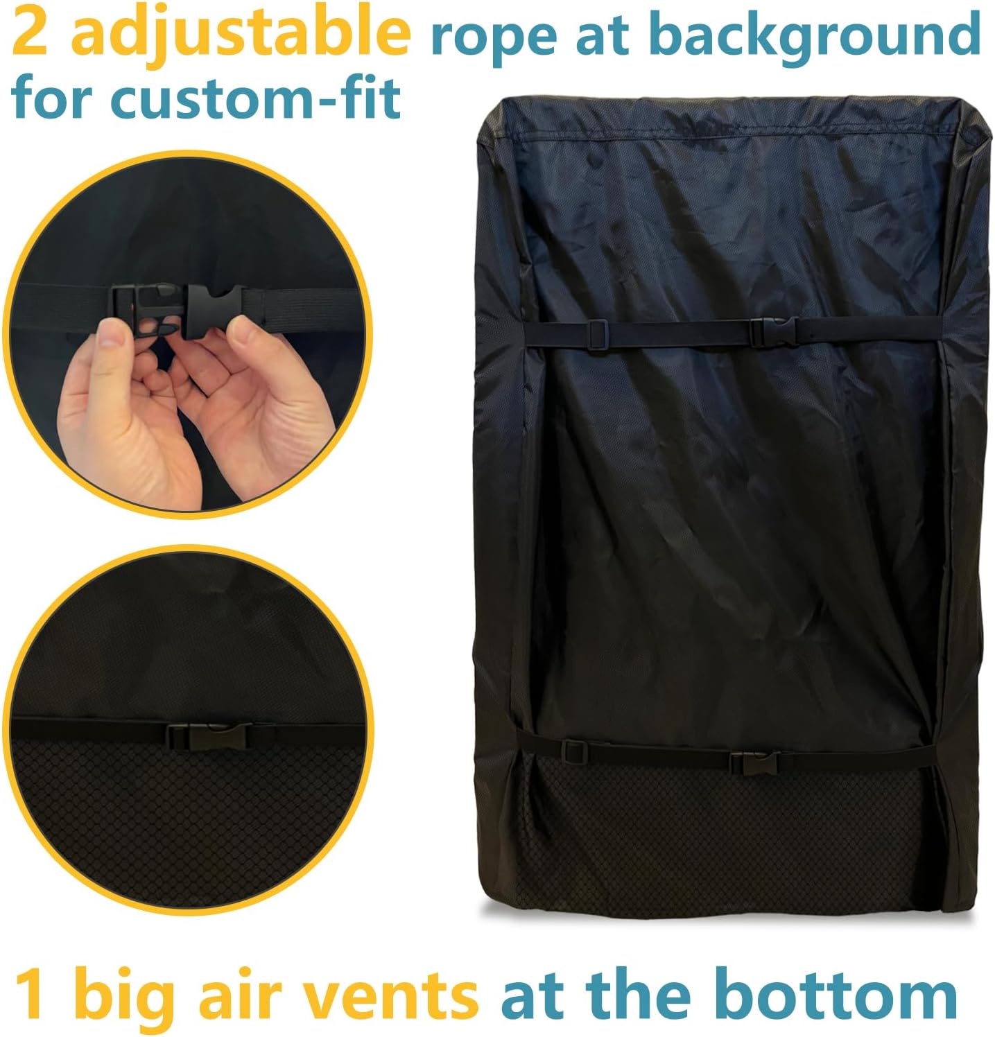Funda para congelador de pecho, impermeable, a prueba de polvo, a prueba de sol, 38 pulgadas de ancho y 23 pulgadas de alto, adecuada para la