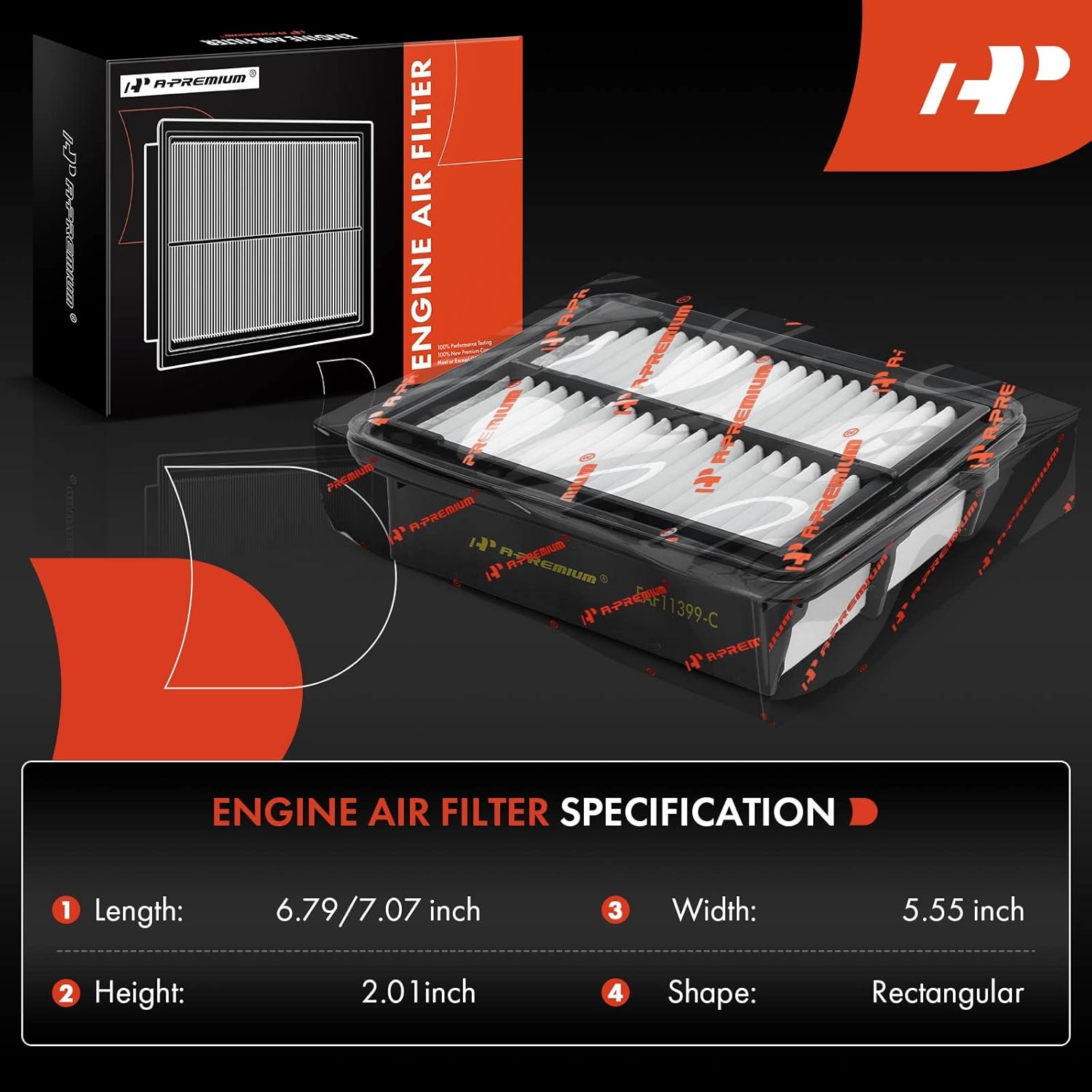 A-Premium Filtro de aire de motor de 2 piezas compatible con el modelo Honda – Accord 2014-2015 2017-2023 (solo híbrido), CR-V 2020-2022 (solo