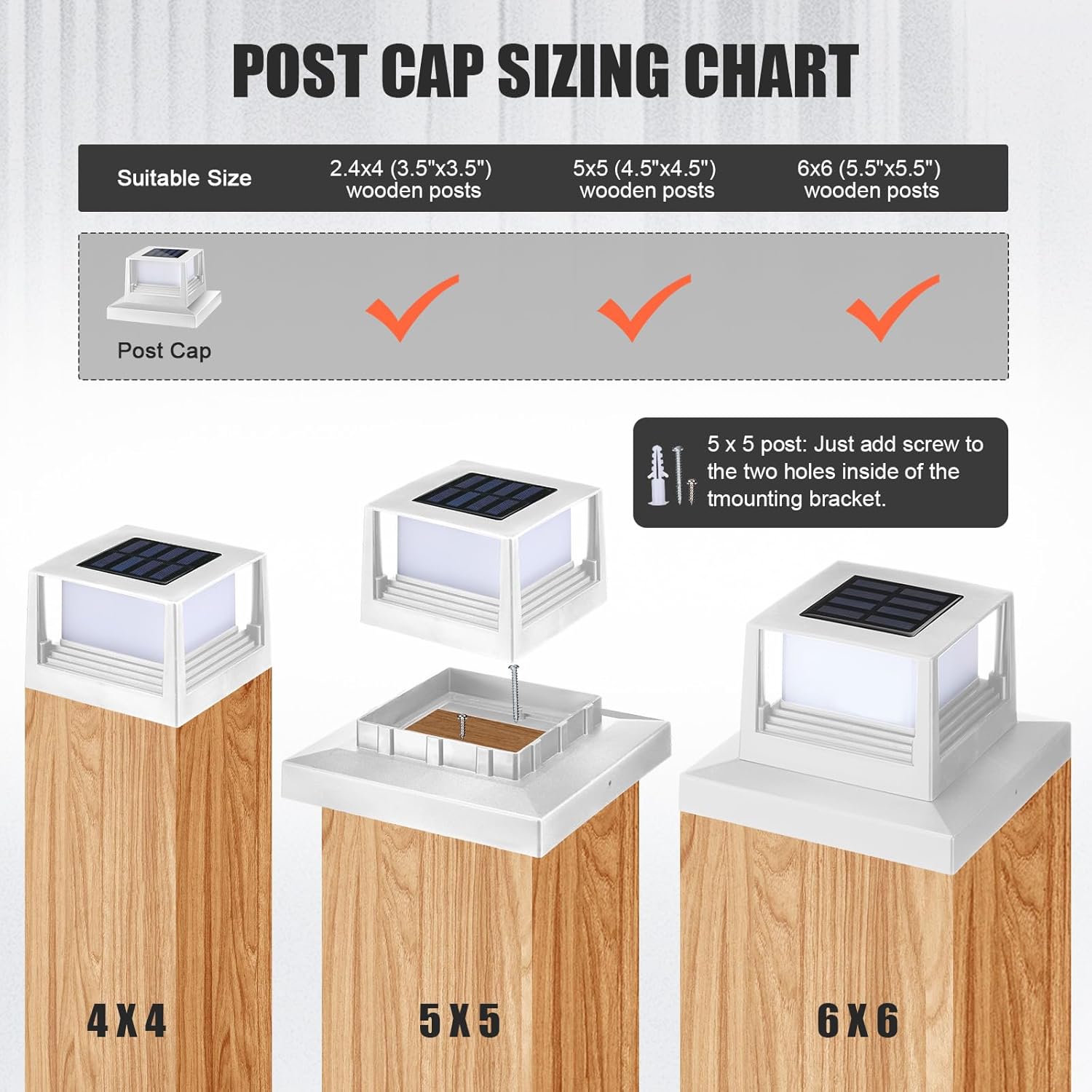 16 luces solares para postes al aire libre, luces solares para tapa de poste, cubiertas para postes de exteriores, luces LED, luz solar para postes