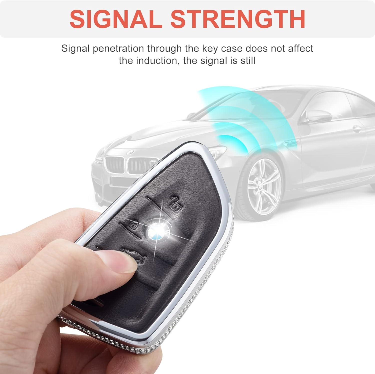 SHANGHONG Funda para llavero BMW, de piel auténtica, compatible con BMW serie 2, 5, 6, 7, X1, X2, X3, X5, X6 (versión A, negro)