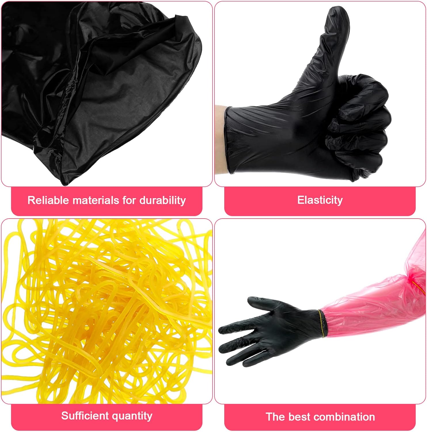 Zhanmai 24 pares de guantes de vestir de campo, guantes de intestino de ciervo, guantes de limpieza de caza, guantes largos de caza y guantes cortos