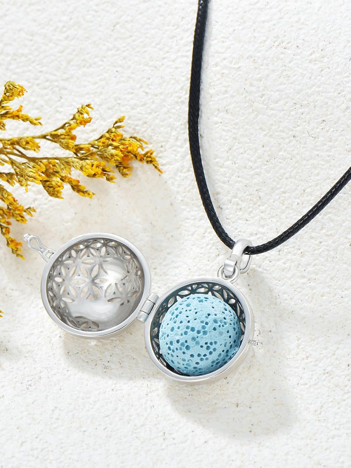 Collar difusor de aromaterapia de Tai Chi, collar difusor de aceite esencial Yin-Yang, juego de joyería, regalo para mujeres y niñas, 7 piezas de