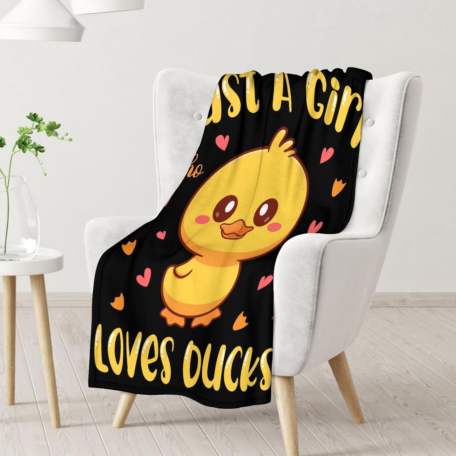 Manta de pato  Mantas suaves y peludas para bebé  Manta tamaño cuna de 40 x 50 pulgadas para cama y sofá  Manta negra para regalo
