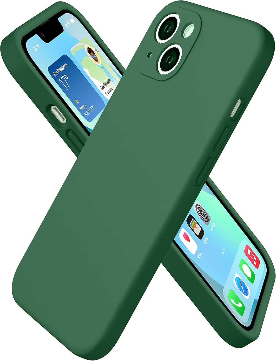 CellEver Funda de silicona duradera para iPhone 13 con material mejorado, protección de cámara de grado profesional, protección contra caídas de