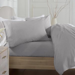 Market & Place Juego de sábanas de franela de 100% algodón turco, 4 piezas, bolsillo profundo, acogedoras y lisas, doble cepillado para mayor Market & Place Juego de sábanas de franela de 100% algodón turco, 4 piezas, bolsillo profundo, acogedoras y lisas, doble cepillado para mayor