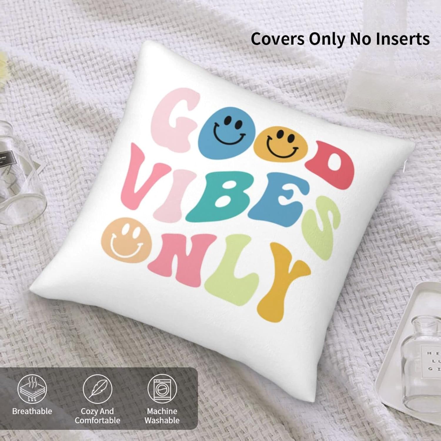 Almohadas de preppy, funda de almohada de preppy, decoración de habitación de preparación, almohadas estéticas, regalos emocionales para mujeres,