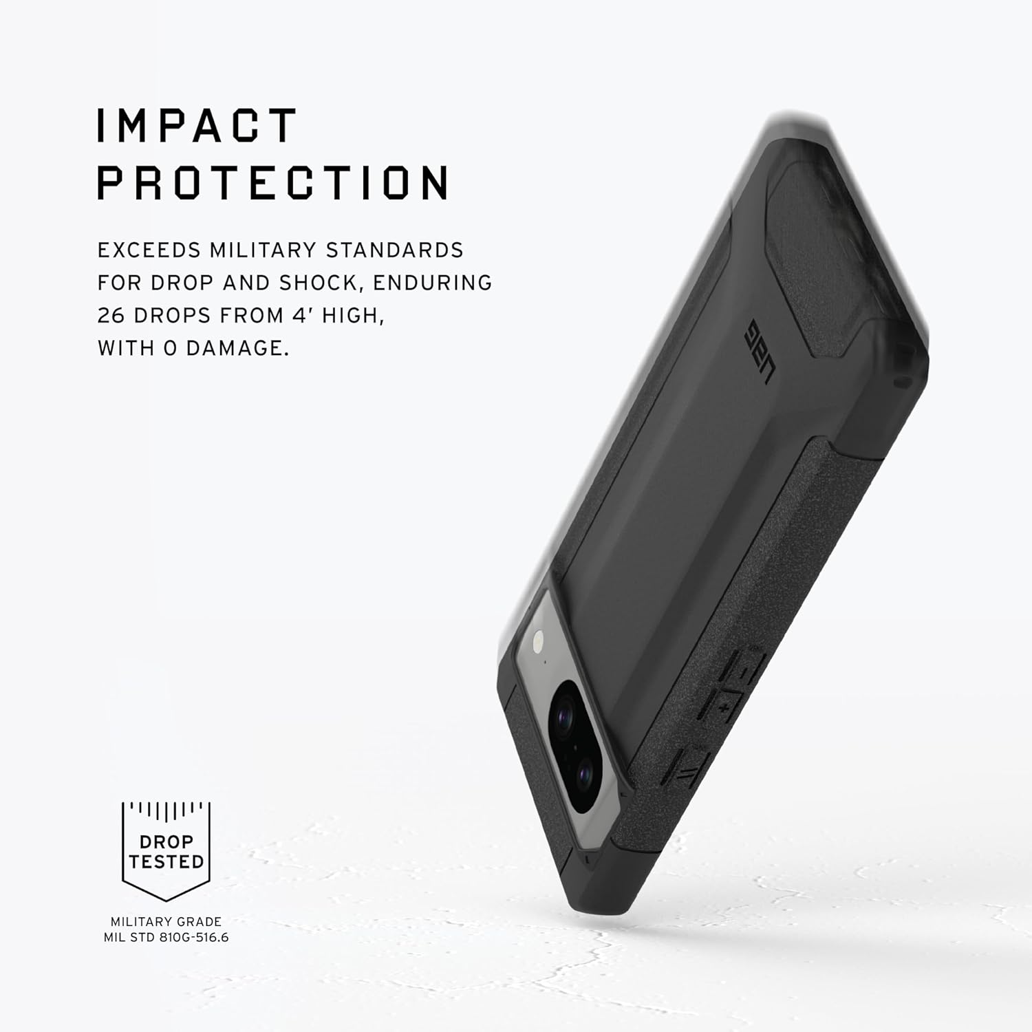 URBAN ARMOR GEAR UAG – Funda protectora hecha para Google Pixel 8, color negro, delgada, resistente a los impactos, militar, a prueba de caídas