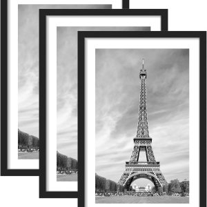 Portarretratos de 11 x 17 pulgadas, para exhibir fotos de 8 x 12 pulgadas con paspartú o de 11 x 17 pulgadas sin paspartú, marco para póster para Portarretratos de 11 x 17 pulgadas, para exhibir fotos de 8 x 12 pulgadas con paspartú o de 11 x 17 pulgadas sin paspartú, marco para póster para