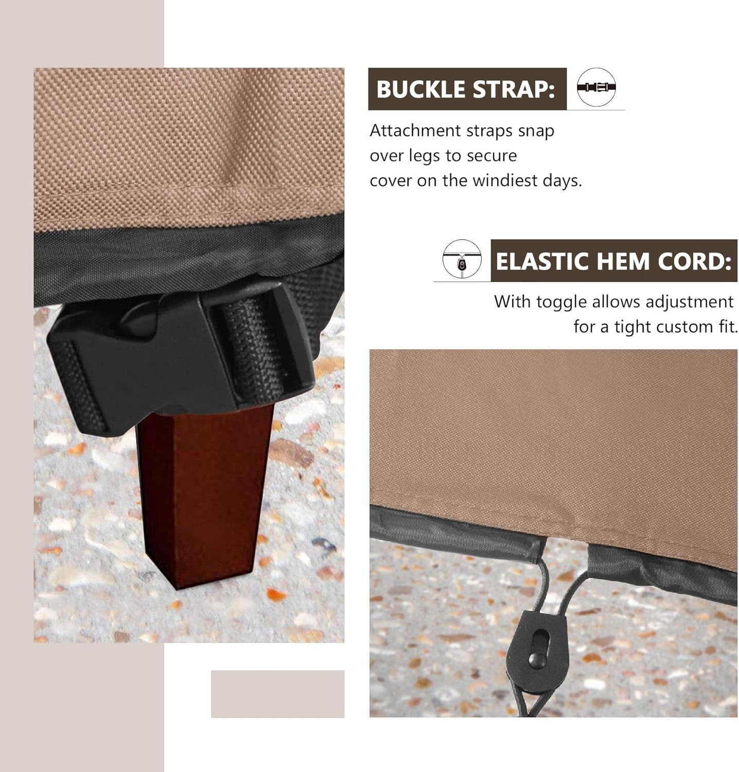 ULTCOVER Funda impermeable para silla de patio  Funda para silla de césped individual para asiento profundo para exteriores que se adapta a hasta 35