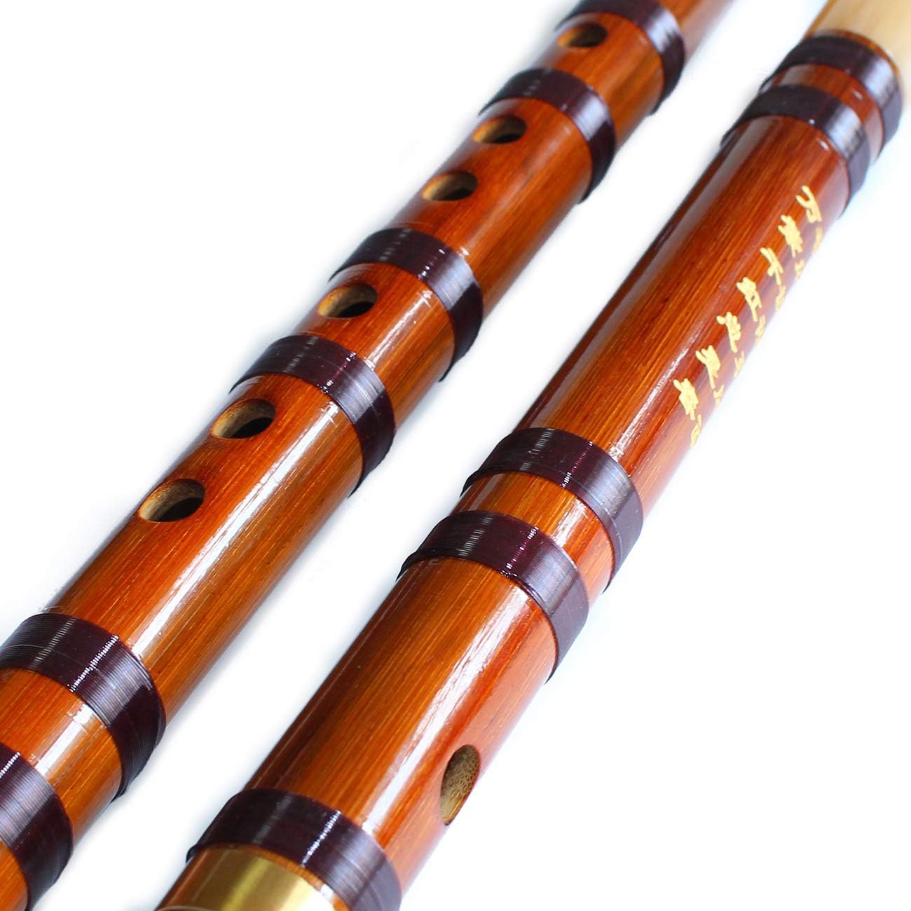 Flauta de bambú de estilo vintage Instrumento musical chino Dizi tradicional (clave D)