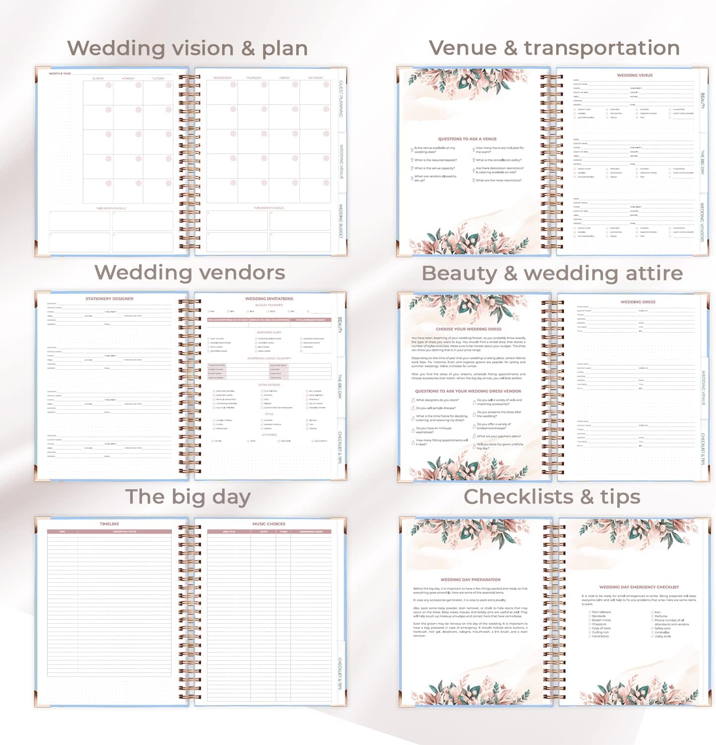 Clever Fox Planificador de bodas – Libro de bodas y organizador para la novia – Carpeta de planificación de bodas con bolsillos, consejos y listas
