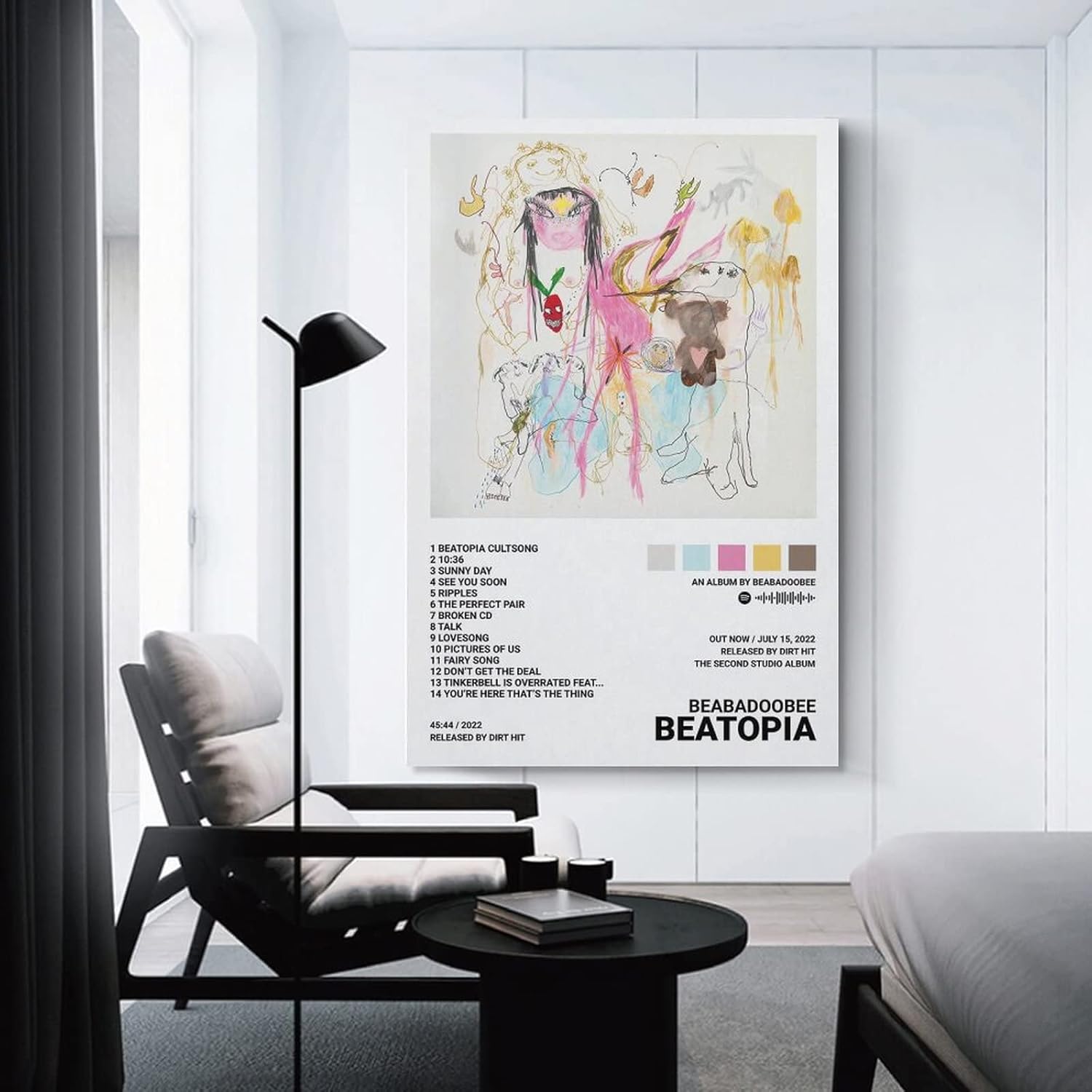 Beabadoobee Beatopia 2022 – Póster de lienzo decorativo para pared, pintura artística para sala de estar, dormitorio, regalo, sin marco, estilo sin