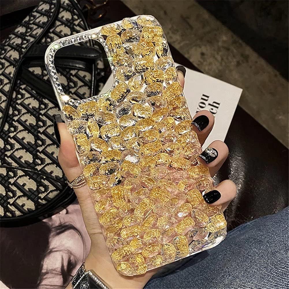 Funda para Moto G Power 2022, funda 3D hecha a mano con diamantes de imitación de lujo, calabaza, oso, flor de cristal con purpurina para Motorola