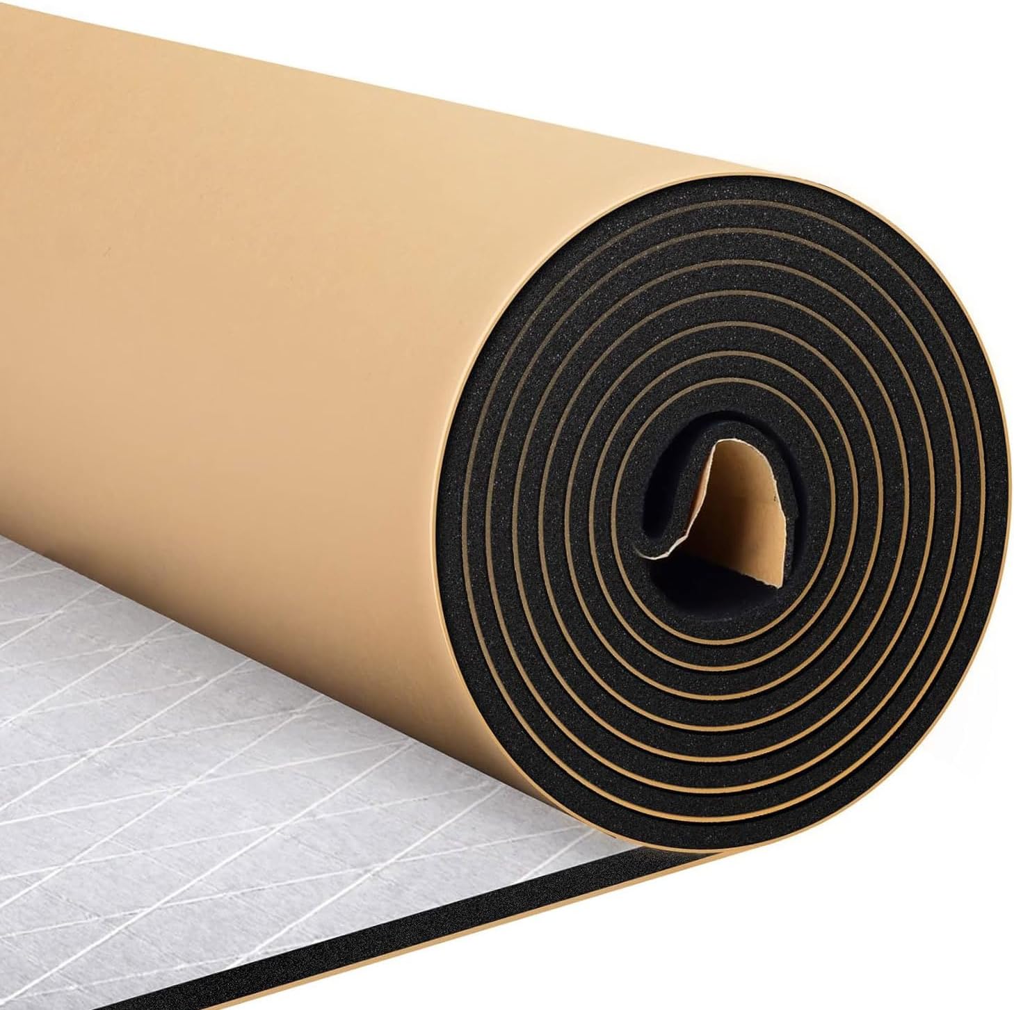 Alfombrilla de amortiguación de sonido para automóvil, 60 x 40 pulgadas, resistente al calor, espuma de aluminio, impermeable, aislamiento acústico