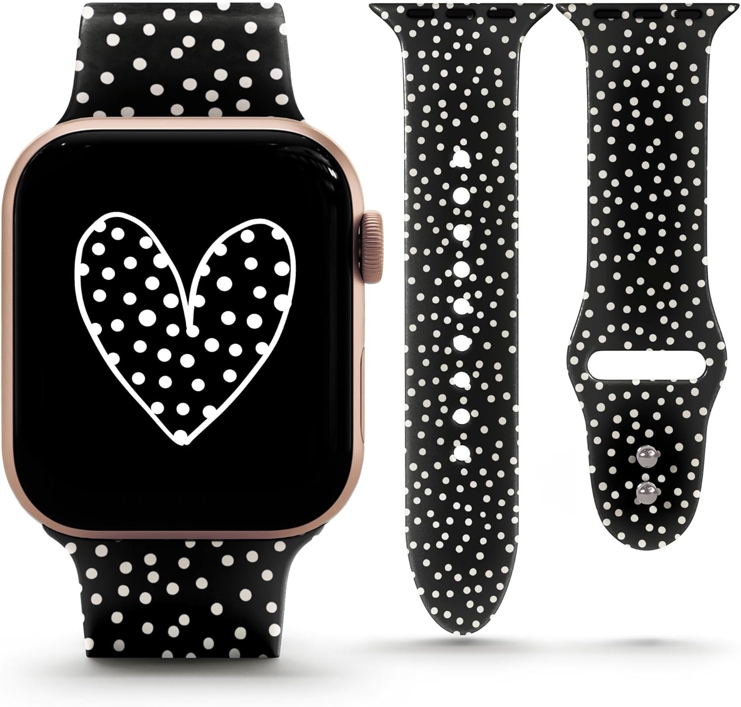 FoxiBands Correa de reloj floral  Compatible con correas iWatch de 1.772 pulgadas, 1.732 pulgadas, 1.654 pulgadas, 1.614 pulgadas, 1.575 pulgadas,