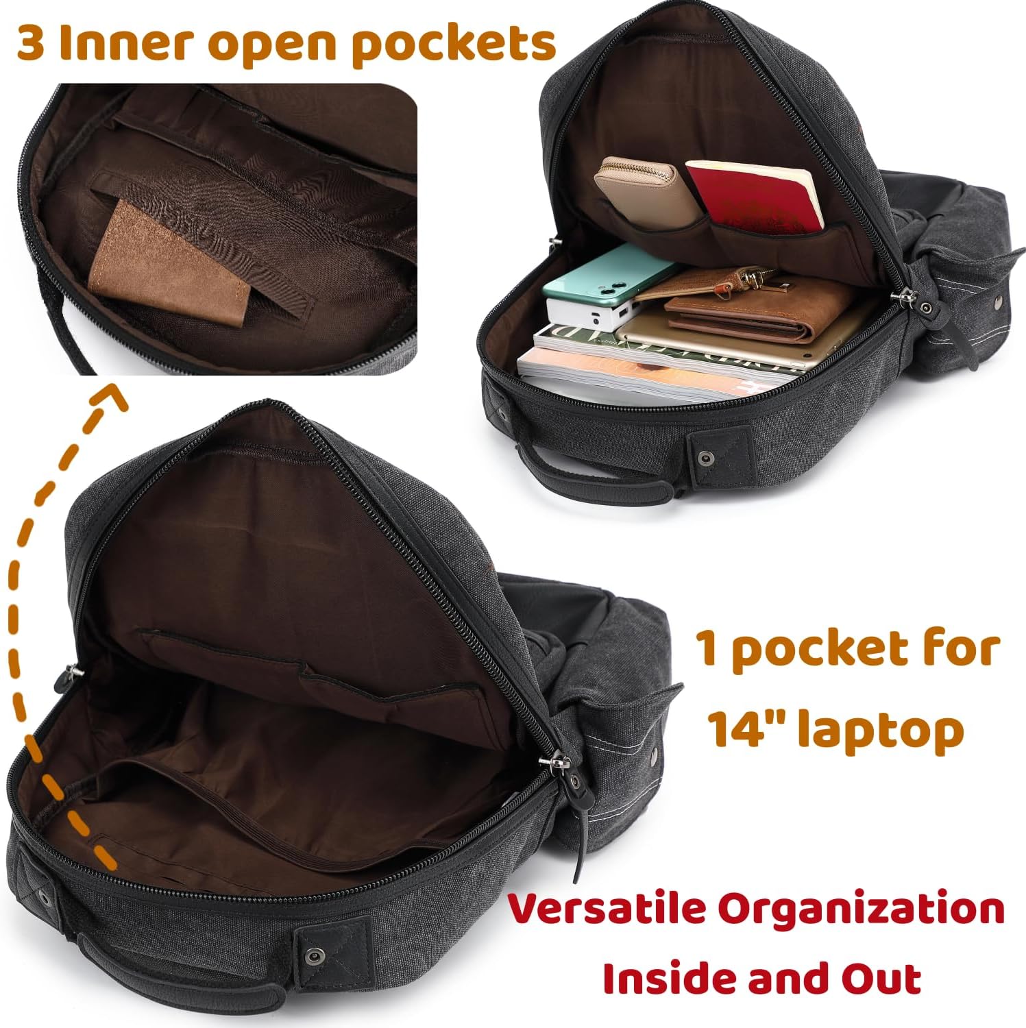 Leaper Bolso de mensajero retro para hombre, bolso cruzado al aire libre, bolso de hombro