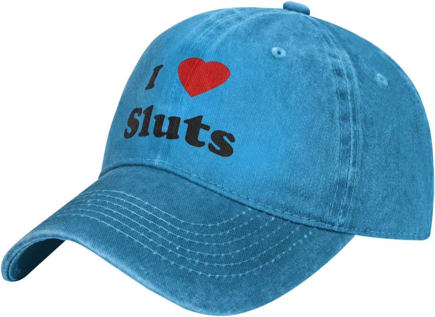 Sombrero I Love Sluts I Love Hot Sluts Sombrero de vaquero Hombres Gorra de béisbol Vintage Mujeres Trucker Hat Dad Cap Cola de caballo Sombrero