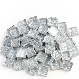 Azulejos de mosaico, azulejos de vidrio, piezas de vidrio de mosaico de cristal brillante cuadrado a granel para decoración del hogar o manualidades Azulejos de mosaico, azulejos de vidrio, piezas de vidrio de mosaico de cristal brillante cuadrado a granel para decoración del hogar o manualidades