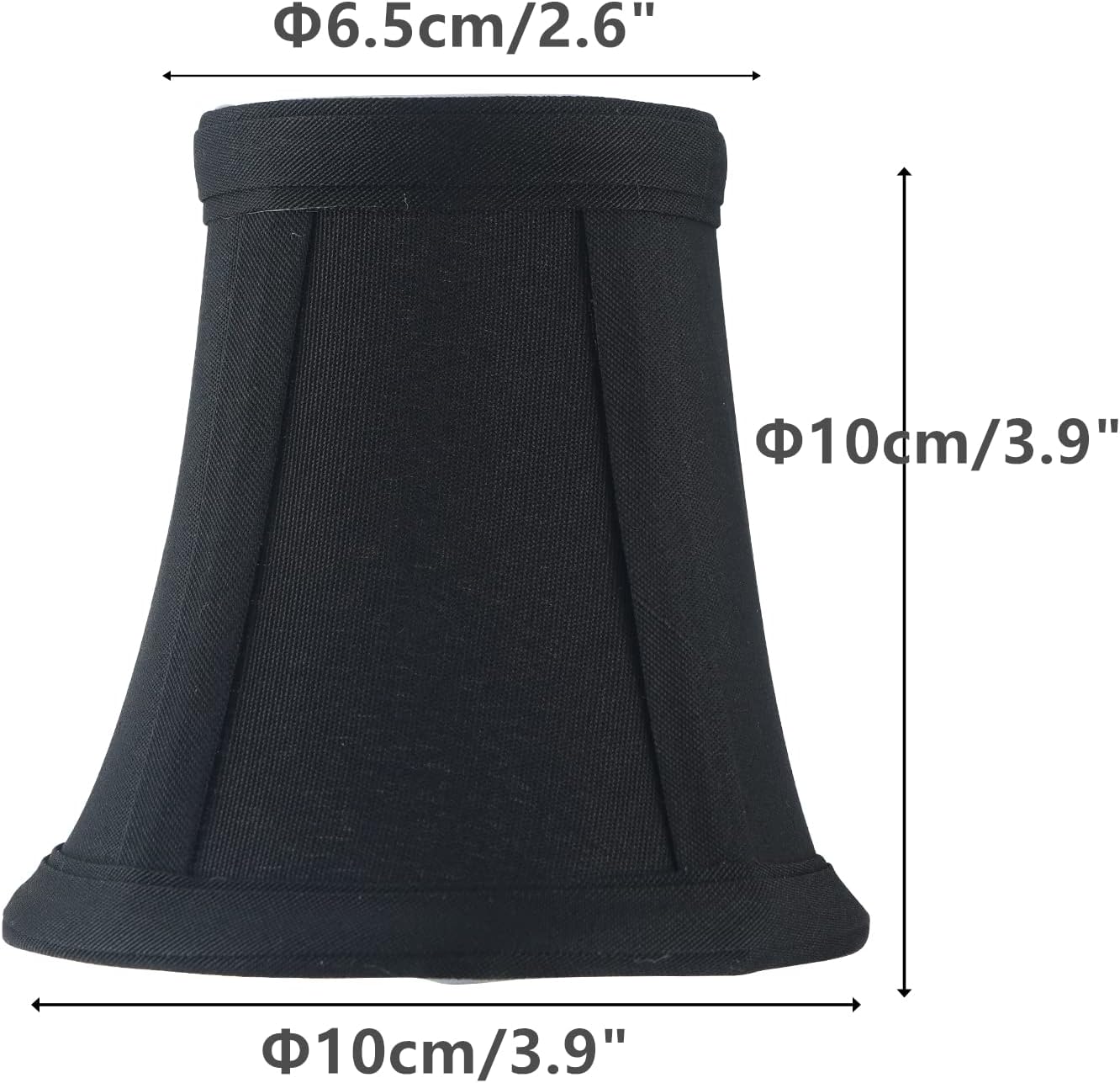 Mini lámpara con clip para bombillas de candelabro, pantalla de tela de barril solo para bombillas de vela, lámpara de pared, accesorios de