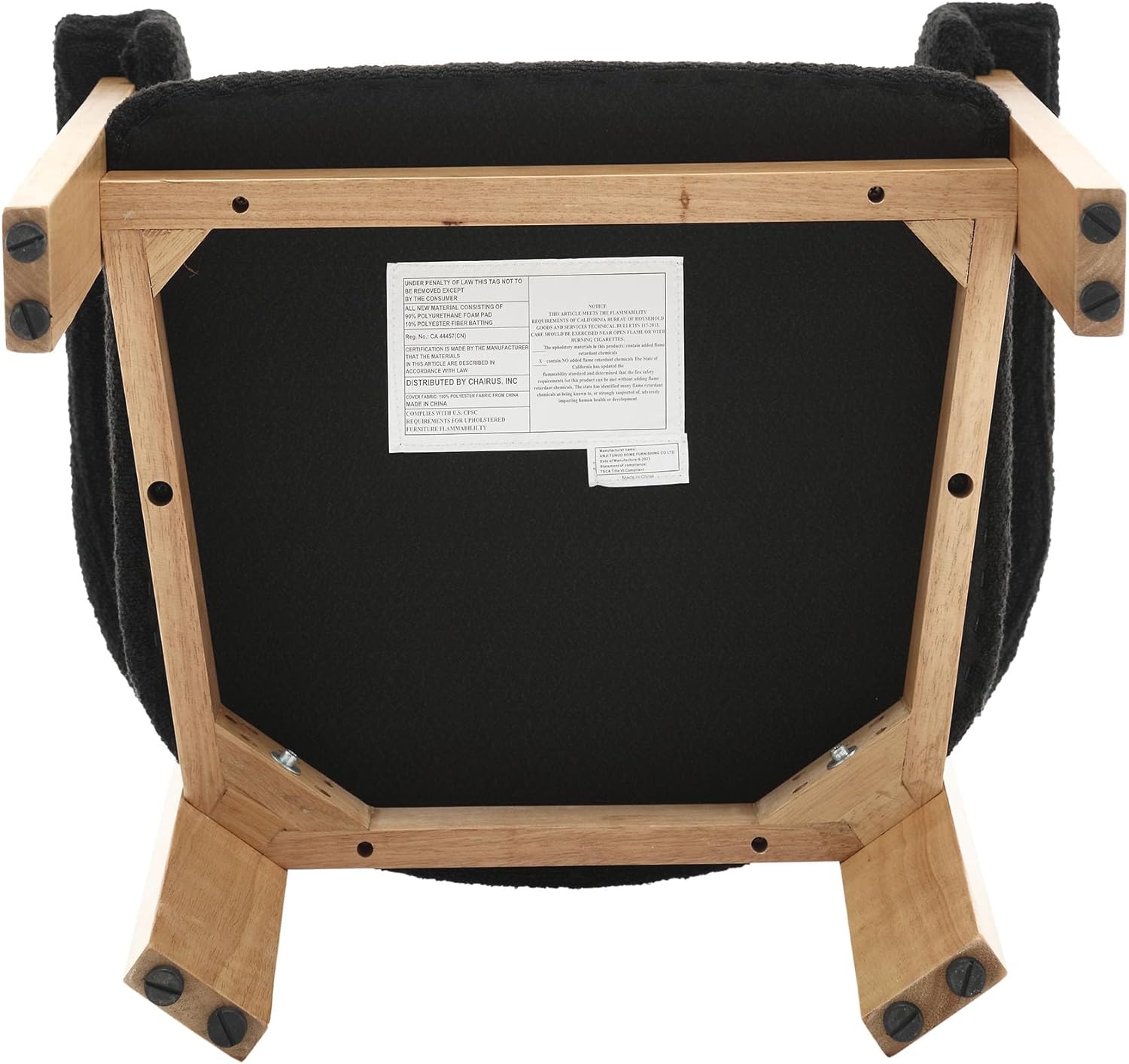VESCASA Sillas de comedor tapizadas con patas rectangulares de madera marrón claro, sillas de comedor modernas de vellón sherpa de mediados de siglo