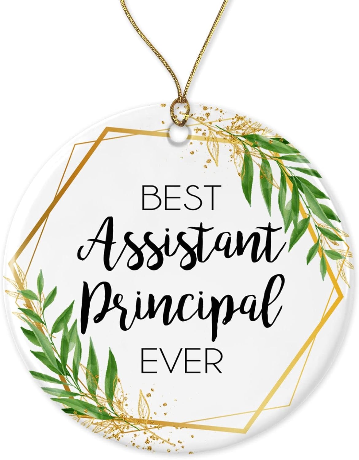 Adorno de Navidad de asistente principal Regalo para subdirector El mejor asistente de director del mundo Mejor asistente principal jamás impreso