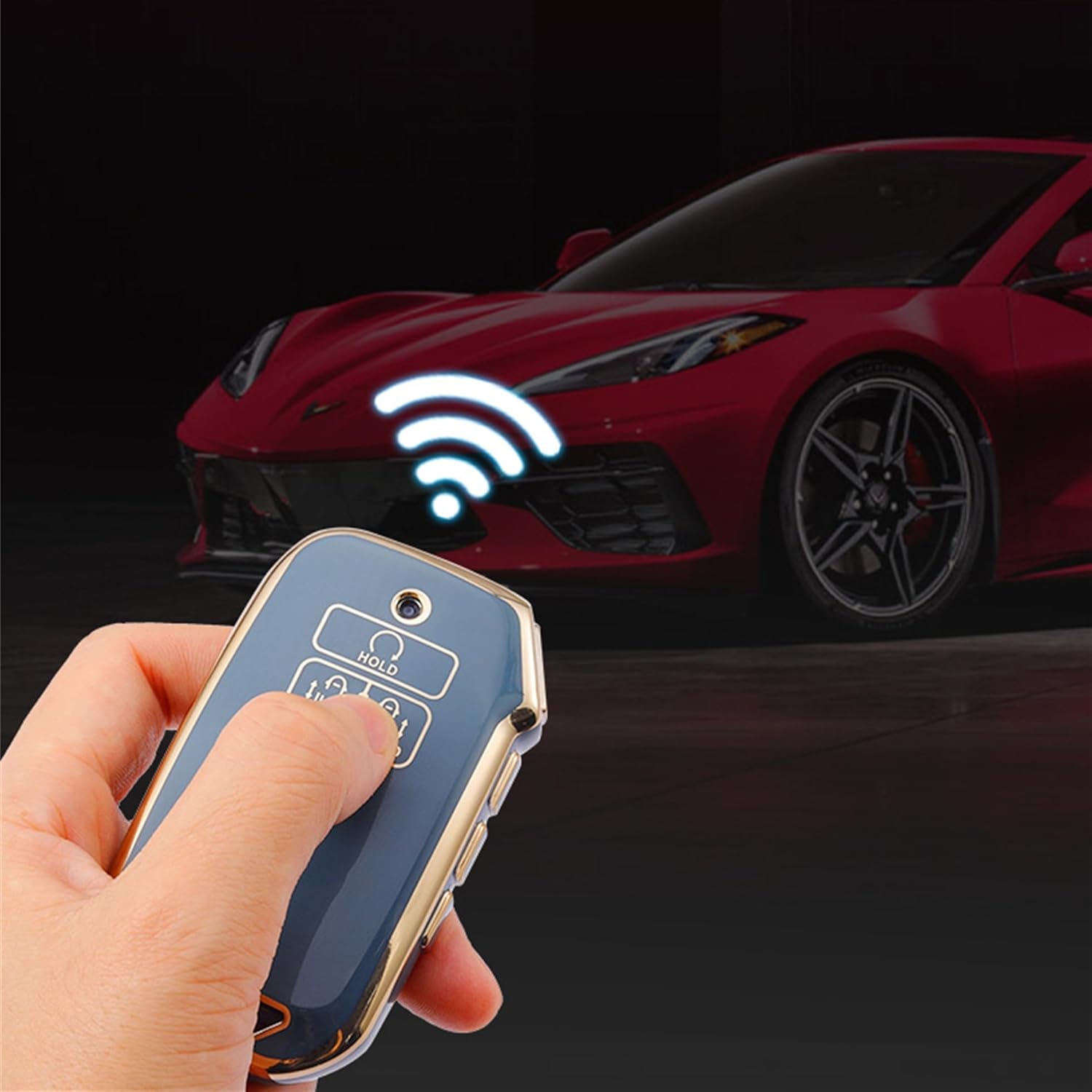 Compatible con Toyota Corolla Camry RAV4 Yaris – Carcasa de TPU suave para llaves de automóvil, aplicable a REIZ Prado (3 llaves, rojo)