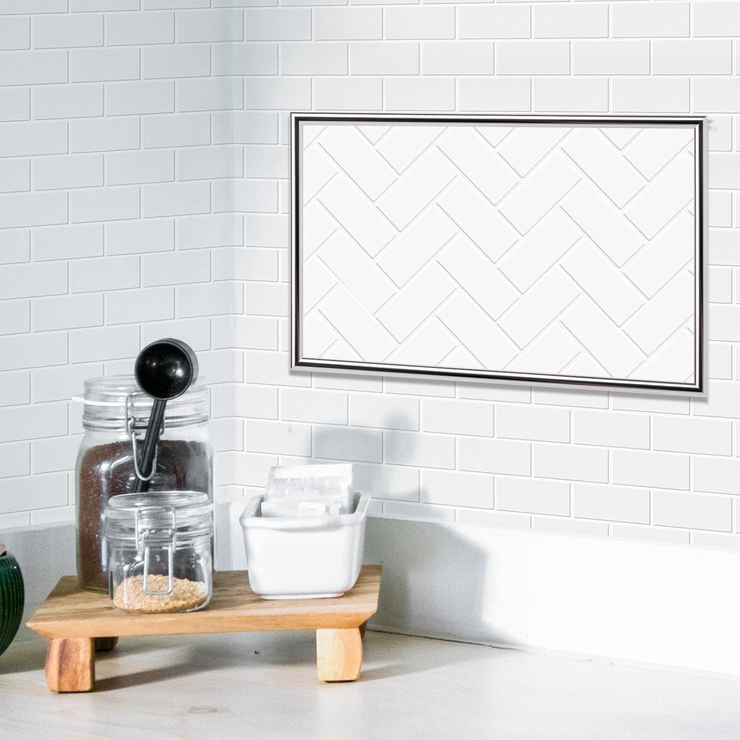 Art3dwallpanels Recorte autoadhesivo para despegar y pegar de 25 pies para borde de azulejos en muro, recorte autoadhesivo para decoración de