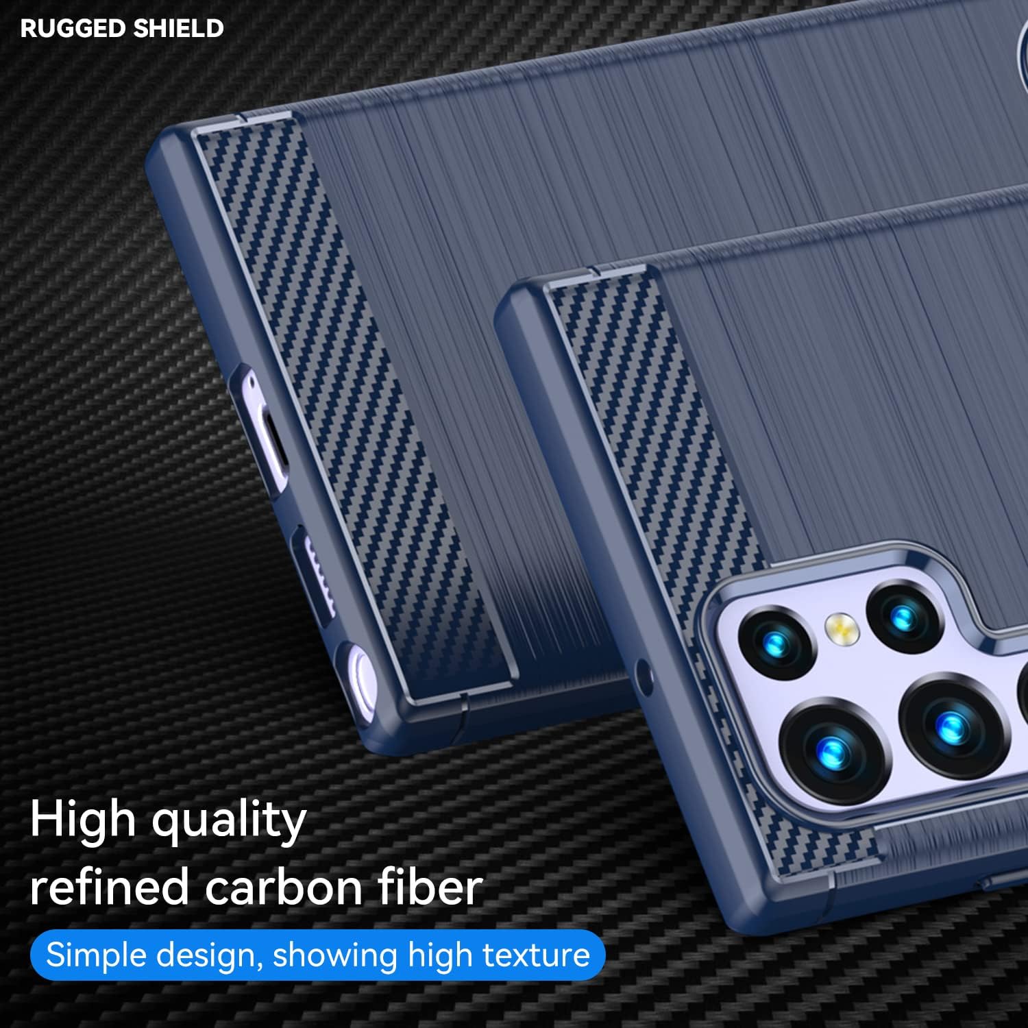 Asuwish Funda compatible con Samsung Galaxy S22 Ultra 5G y protector de pantalla de vidrio templado, accesorios de celda, fundas protectoras para