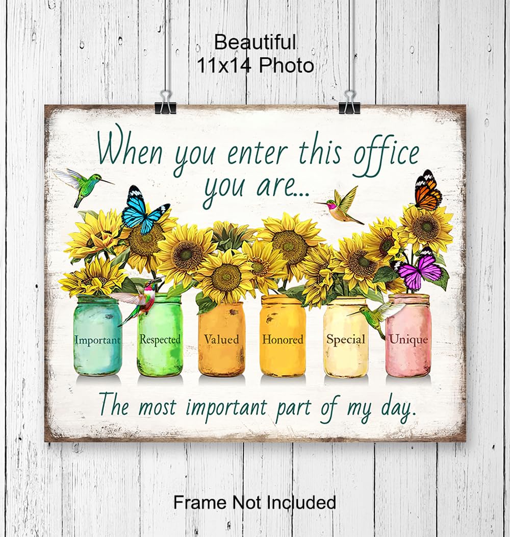 Inspirational Posters For Office 11×14 – Inspirational Quotes Office Wall Decor – positive affirmation Home Office Decor – Teamwork Posters –
