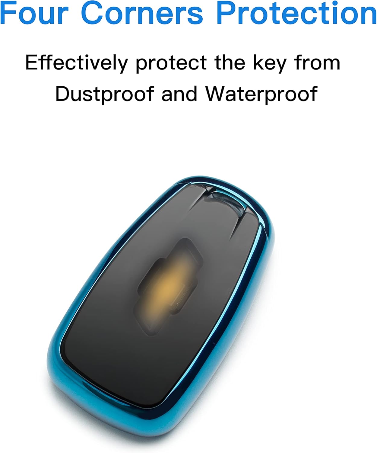 Funda para llavero Chevy, funda protectora de TPU con llavero compatible con Chevy 2024 2023 2022 2021 2020 Malibu Camaro Cruze Traverse Volt Bolt