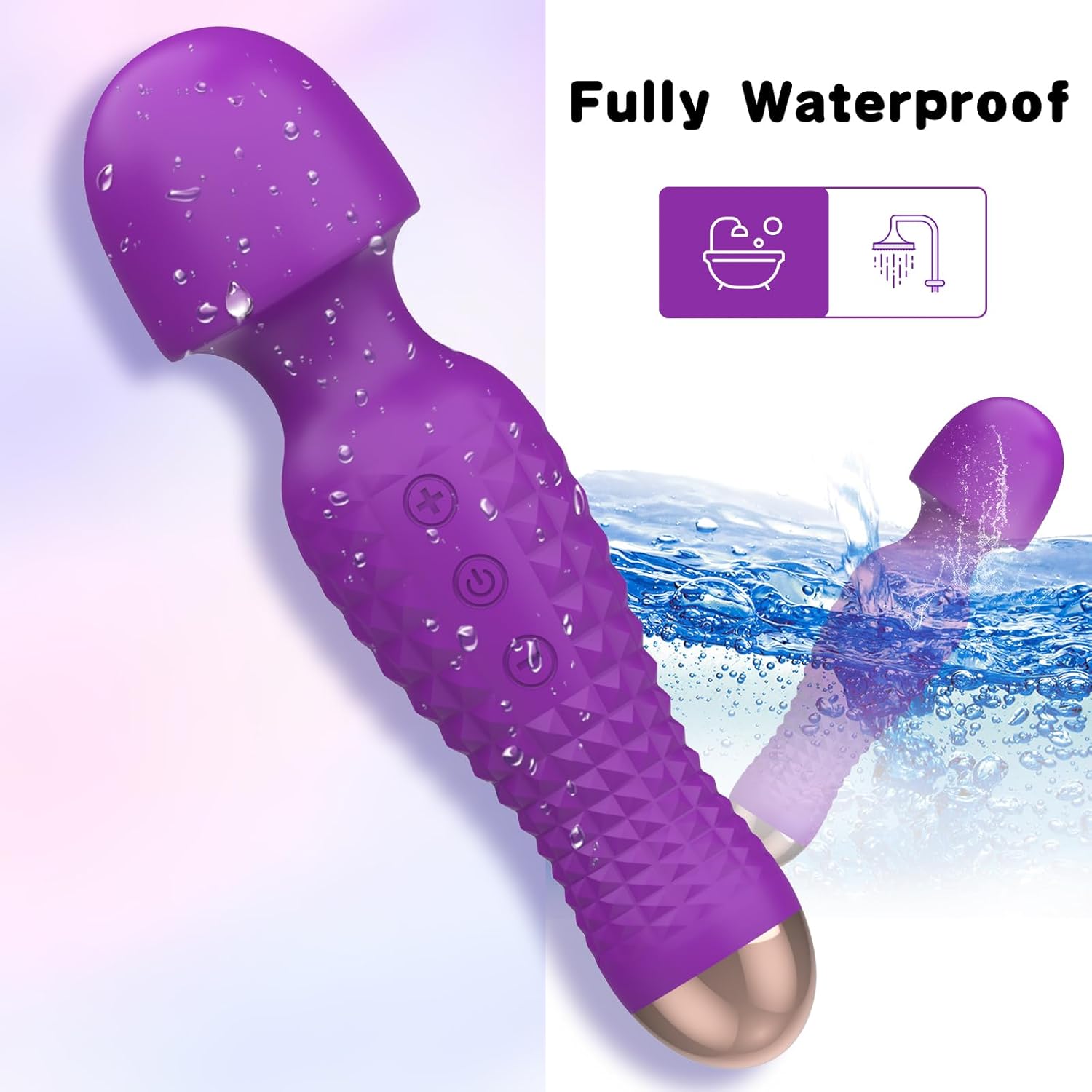 AGGP Vibrator Wand Sex Toys for Female Clitoral Stimulation, Magic Cordless Handheld Powerful G Spot Vibrator with 12 Speed, Personal Massager Tool