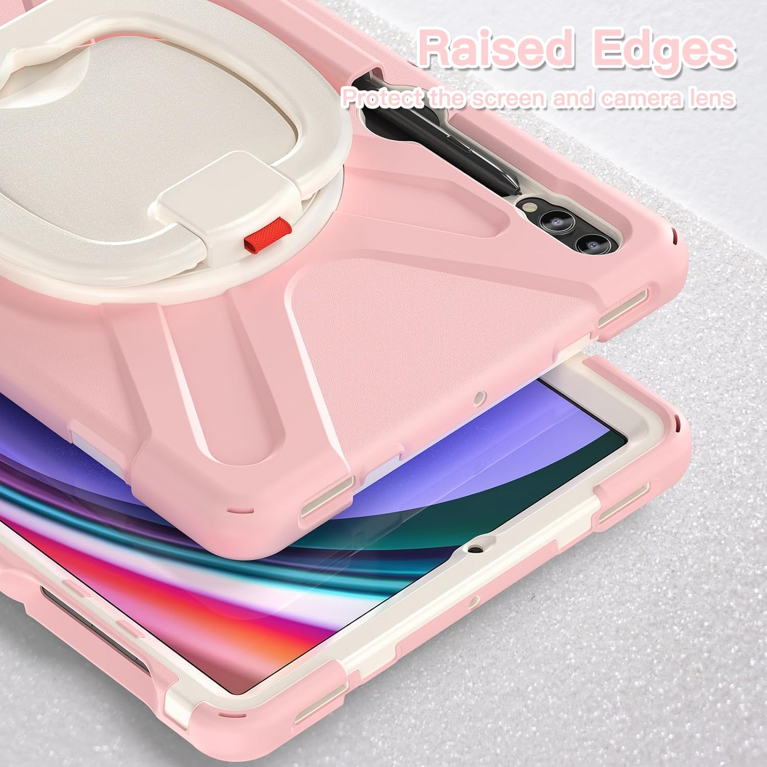 Funda de silicona resistente para Samsung Galaxy Tab S9+ de 12.4 pulgadas 2023S8+ S7+S7 Fe, con correa para el hombro, soporte para bolígrafo S,