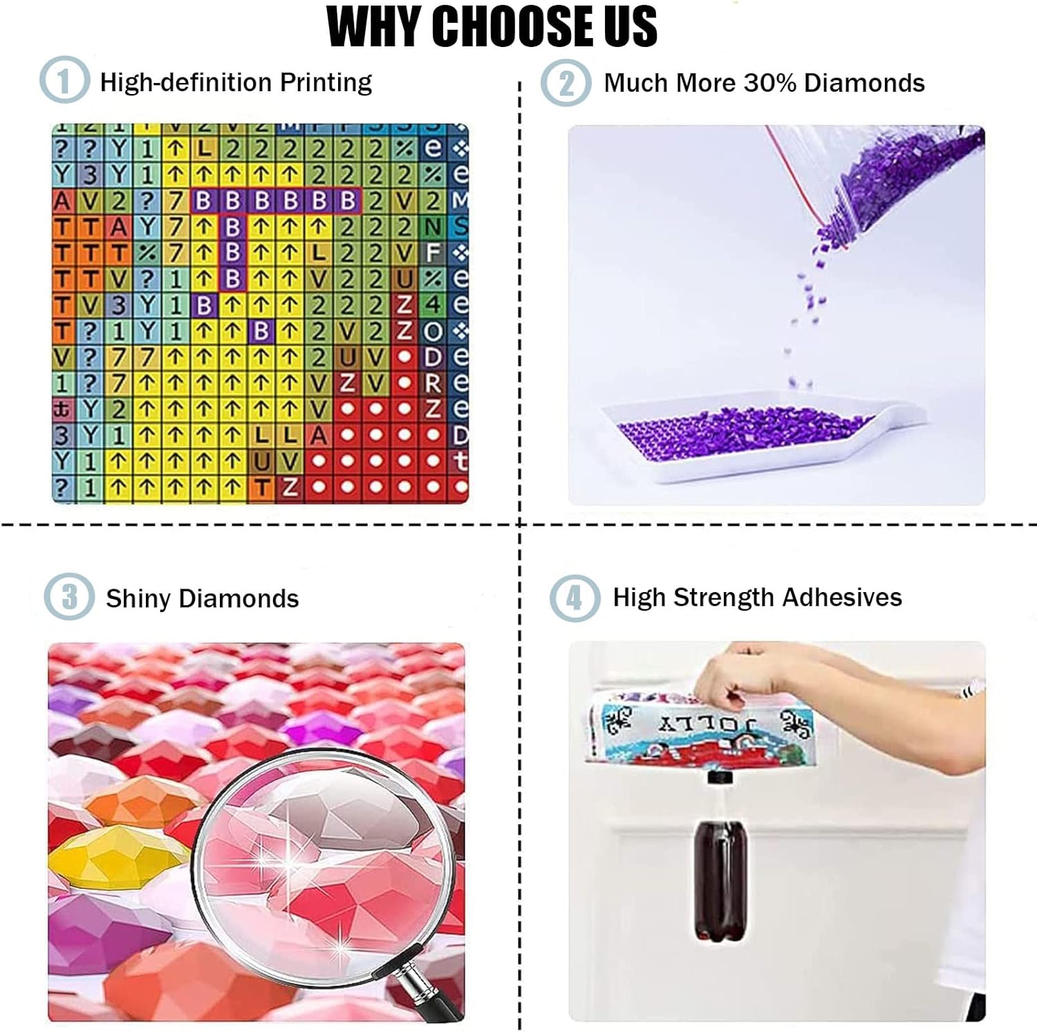 YEEIFFD Kits de pintura de diamante 5D Wine Because Murder is Wrong Diamond Art Kits perfectos para decoración de pared de oficina en casa, 12 x 16